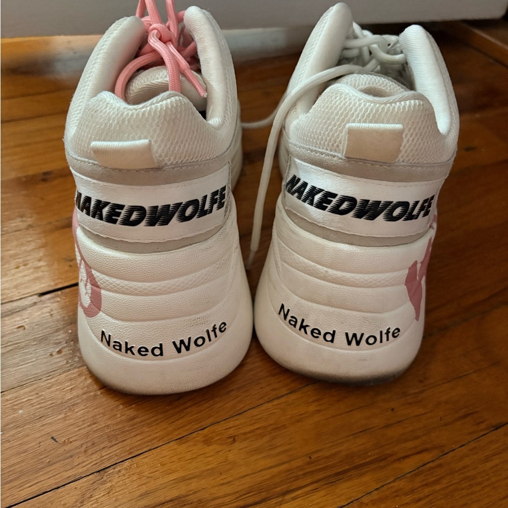 Naked Wolfe White and Pink Bold Sneakers - Picture 4 of 7